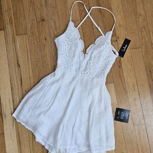 Lulu's Lace White Playsuit-Romper
